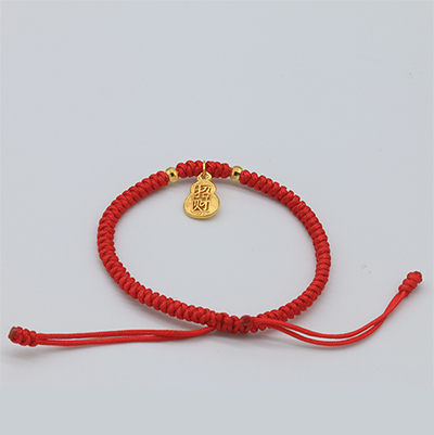 黃金綁繩兒童手鍊01