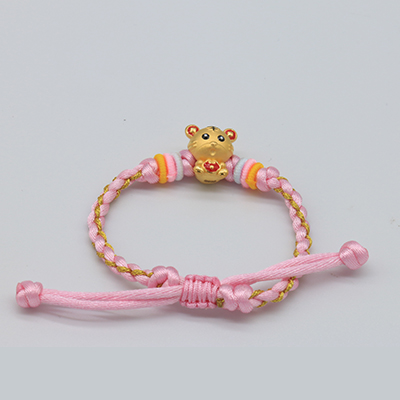 黃金綁繩兒童手鍊06