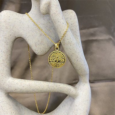生命之樹黃金墜飾