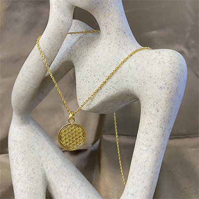 生命之花黃金墜飾